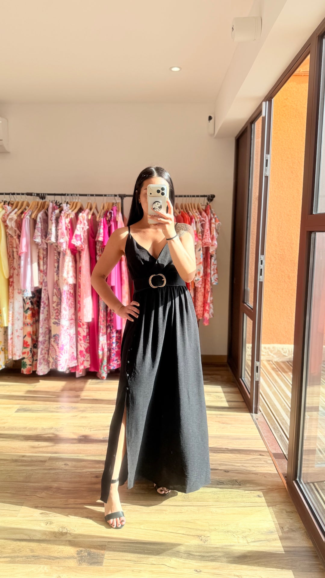 Robe longue Amanda CURVY noir