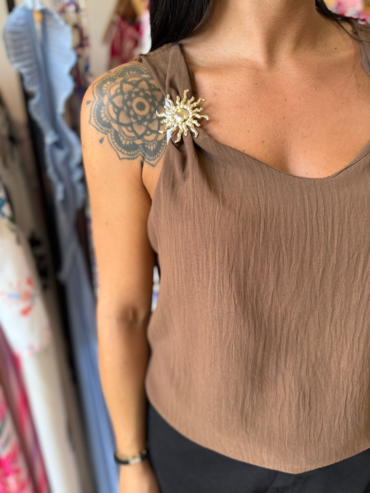 Top Soleya marron