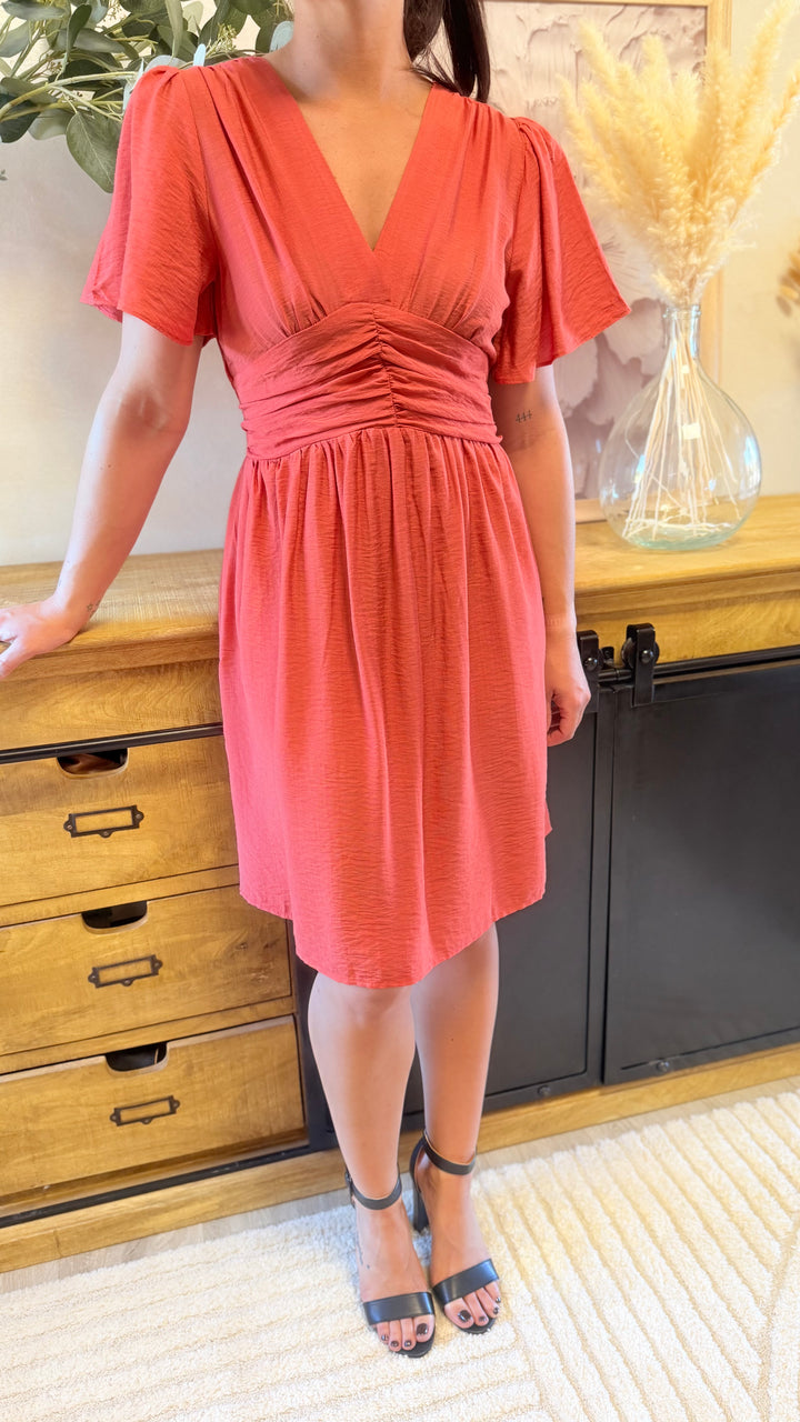 Robe Appo courte corail