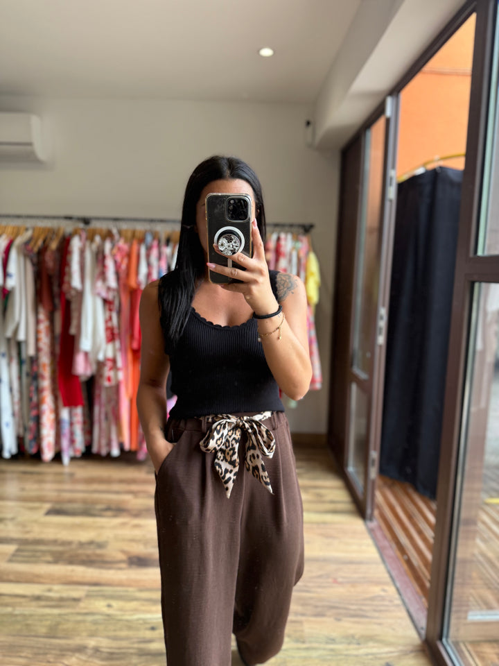 Pantalon Eliam chocolat