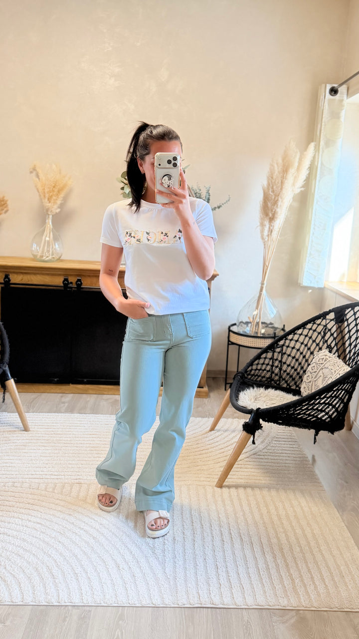 Jean Wild leg Nolo pistache