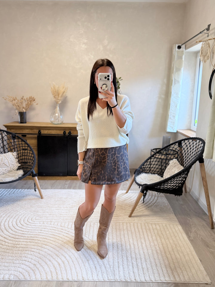 Jupe short Rix léopard