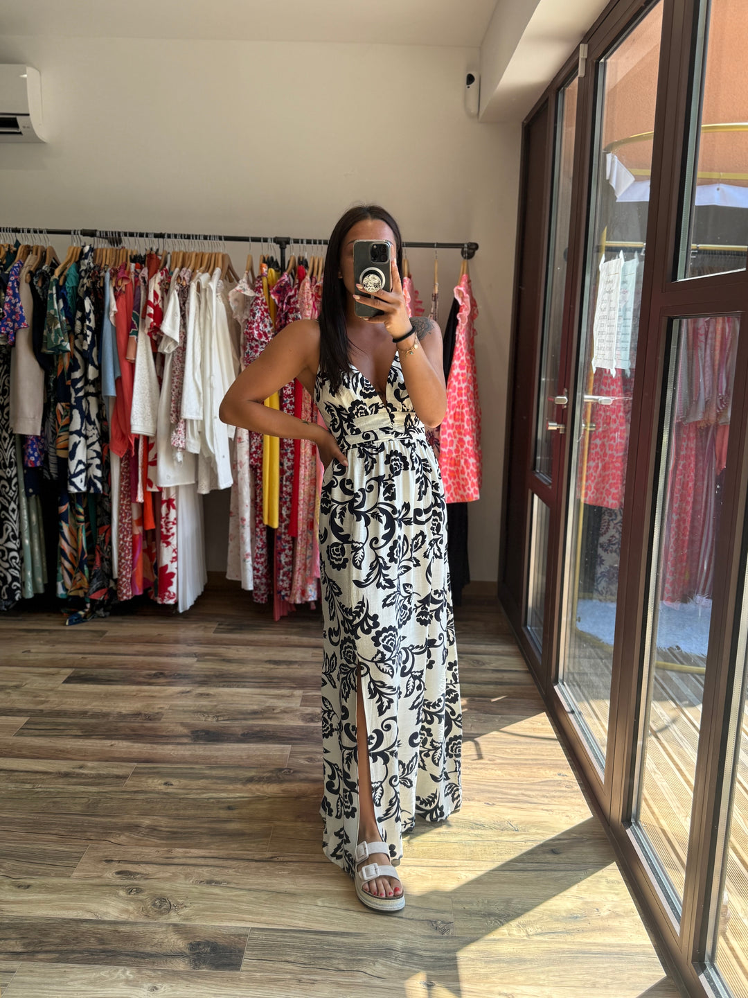 Robe longue Étienne marine