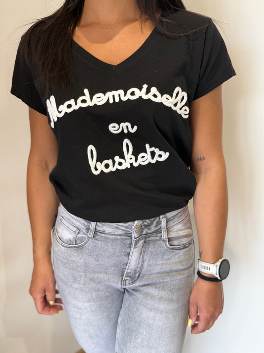 Teeshirt mademoiselle noir