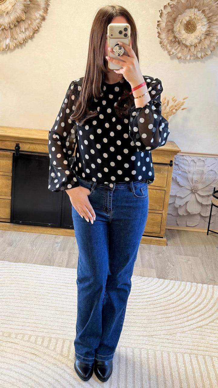 Blouse Belly Noir