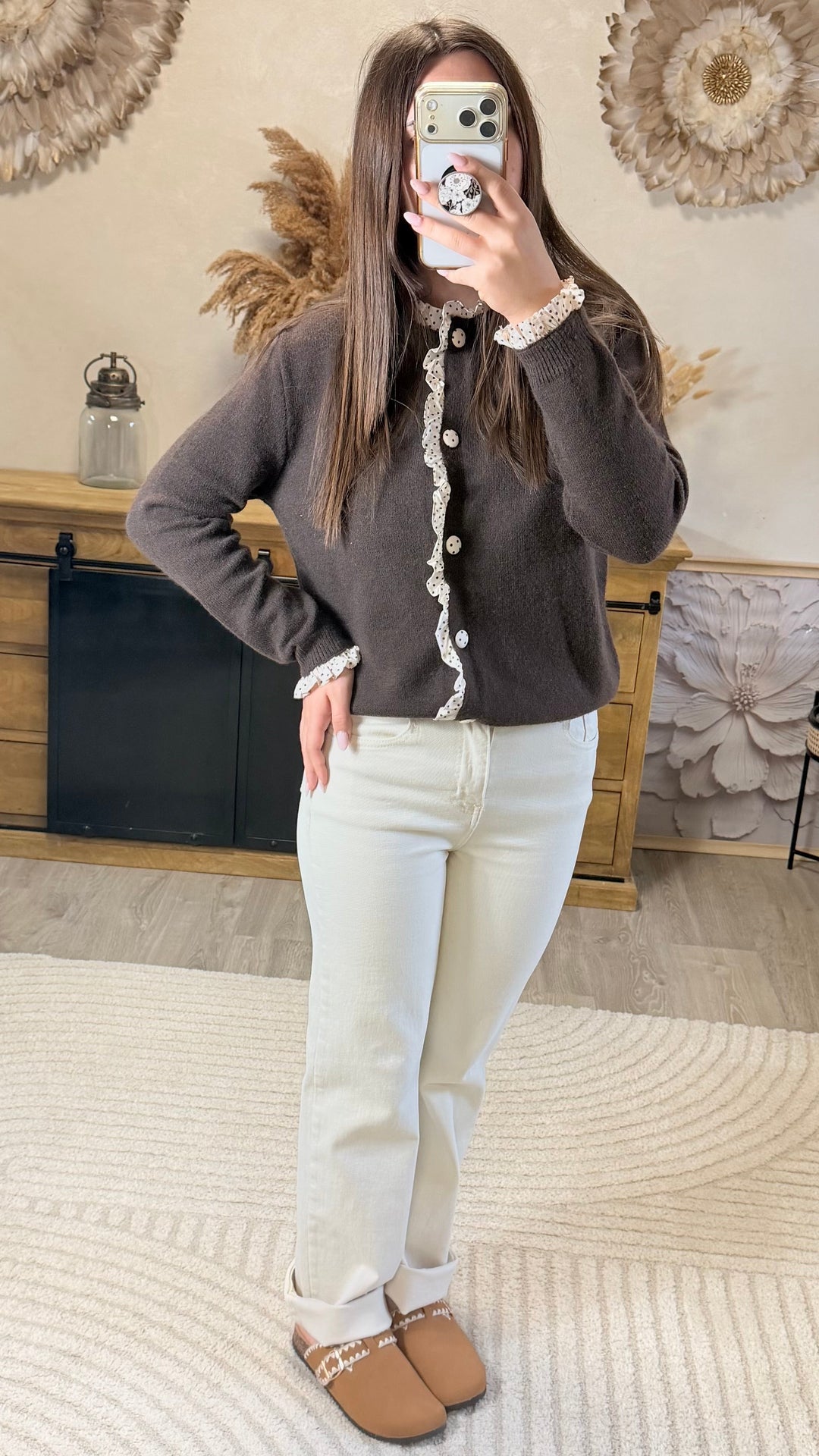 Gilet chocolat Amane