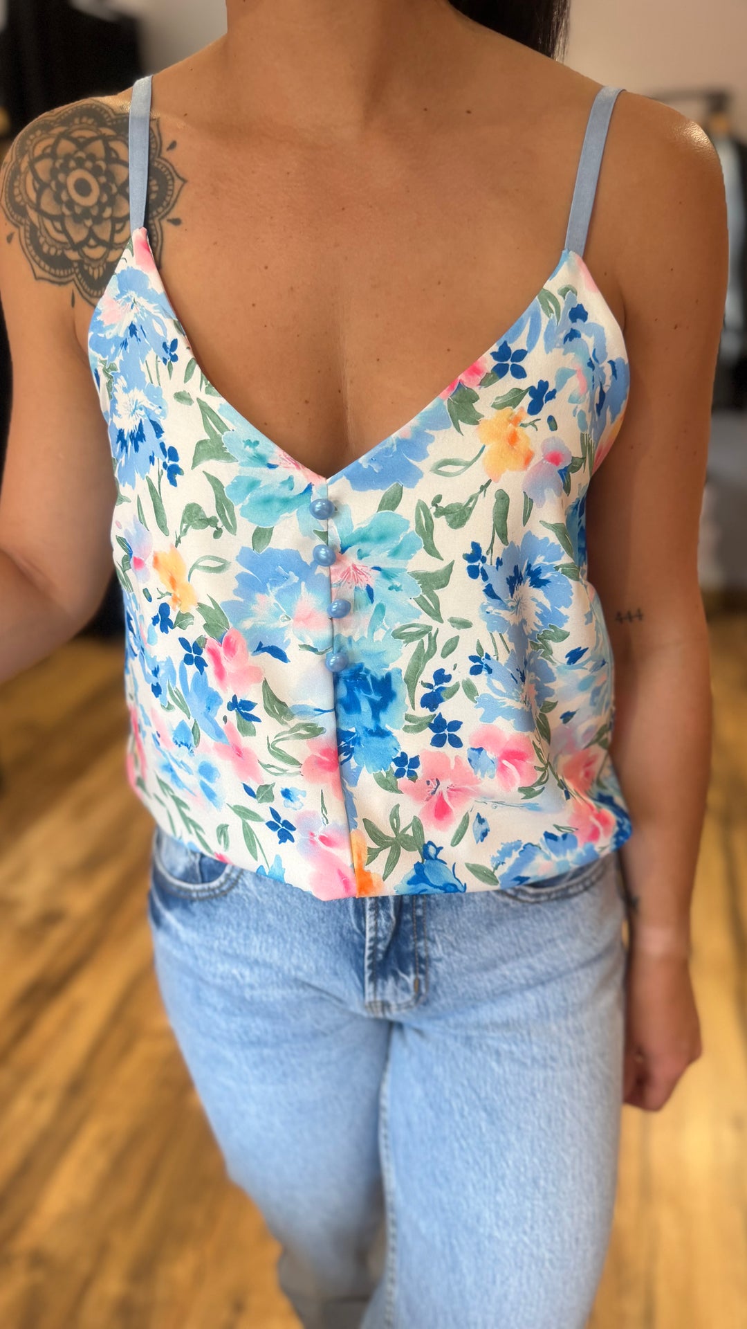Top Hugo bleu clair