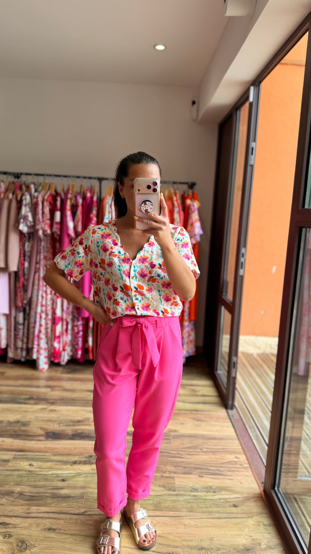 Pantalon Evy rose