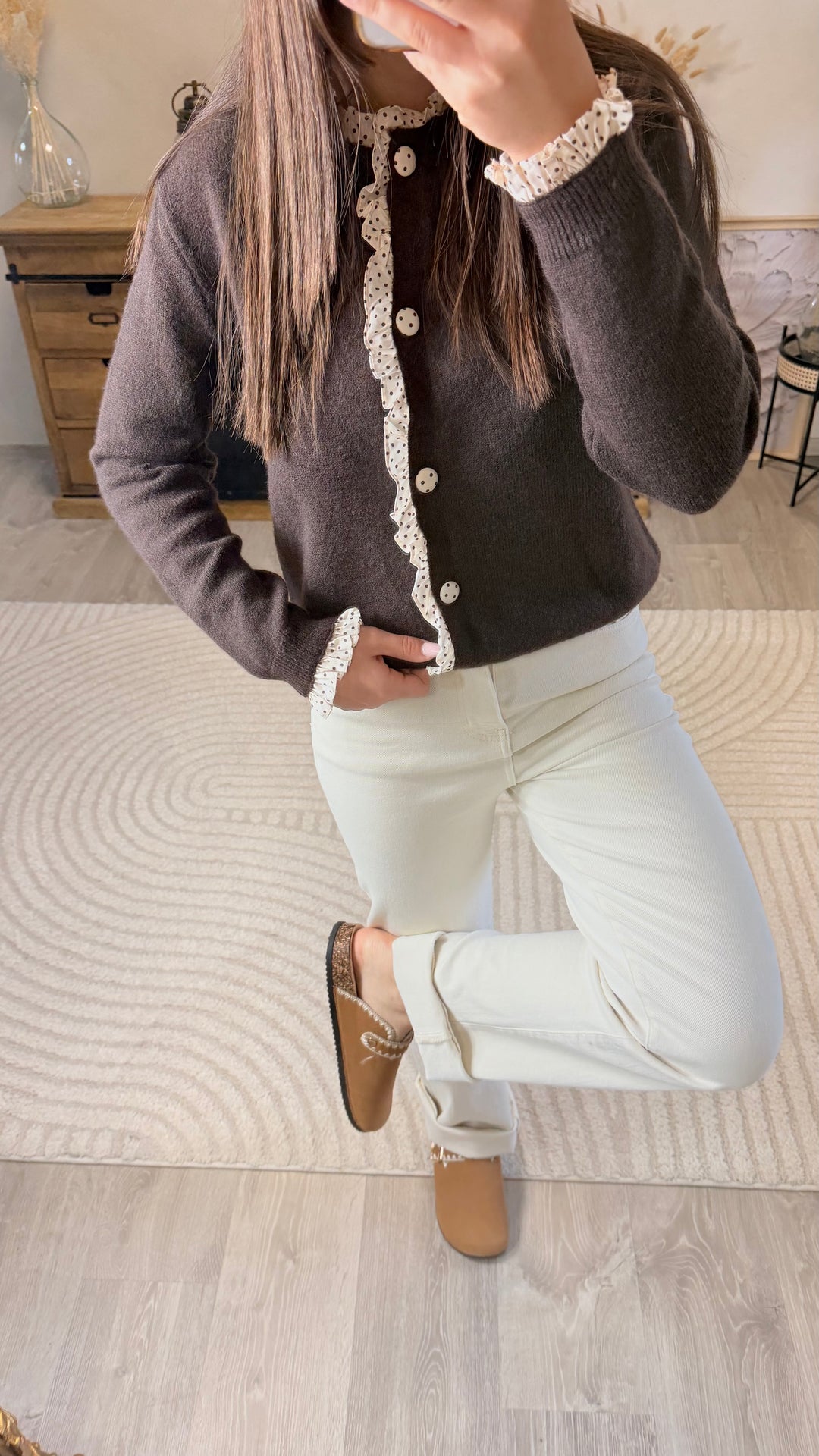 Gilet chocolat Amane