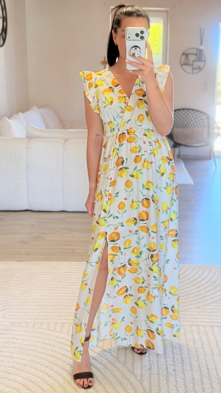 Robe longue citrons