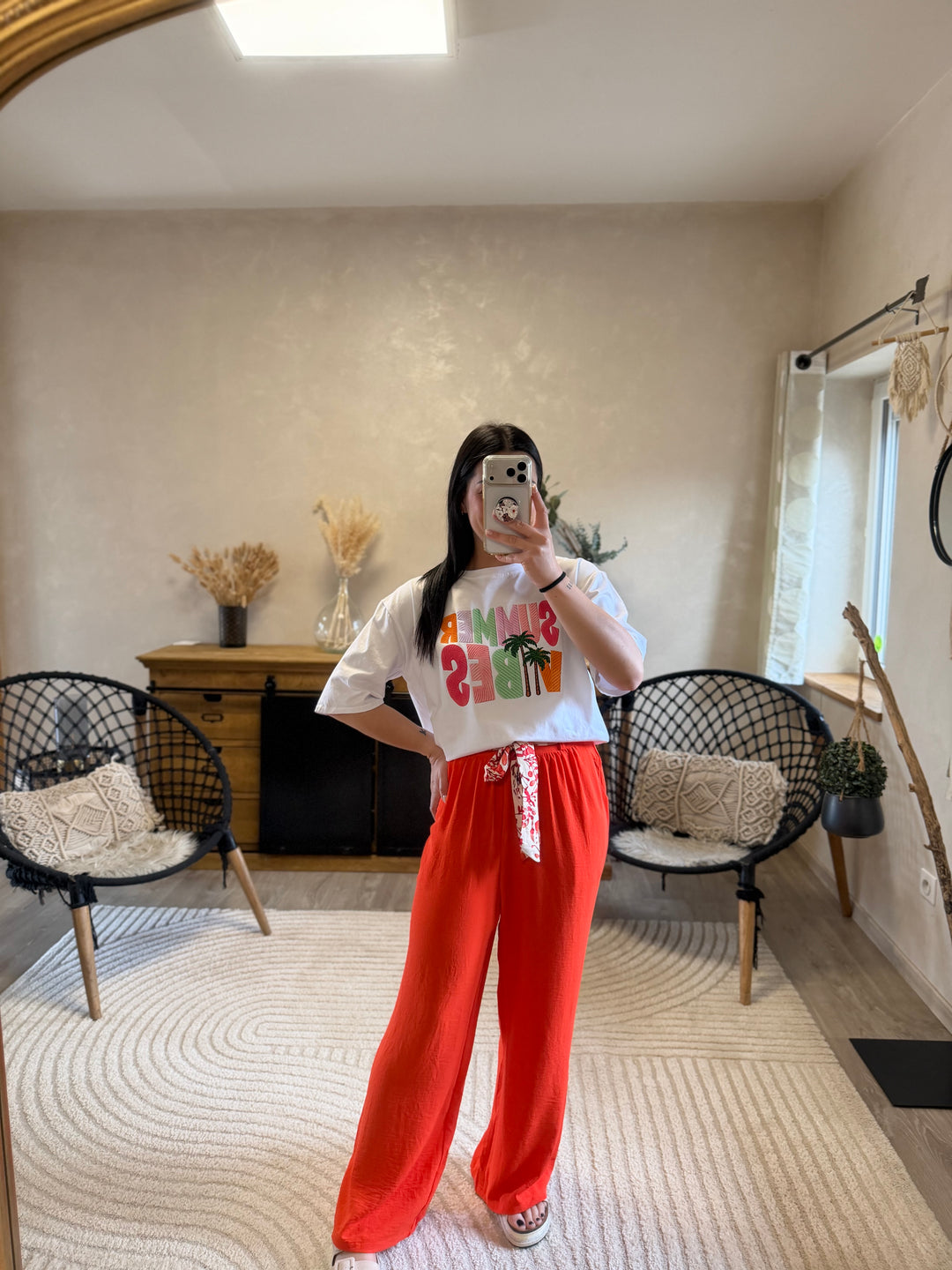 Pantalon Wilma Orange (PRÉCOMMANDE expédition autour du 5 mai)