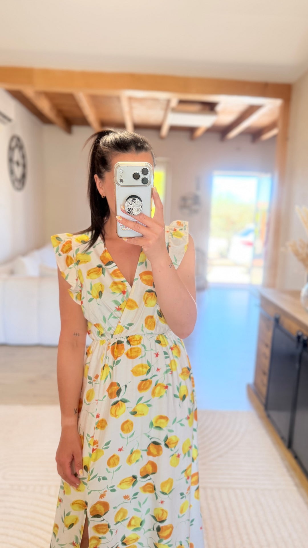 Robe longue citrons