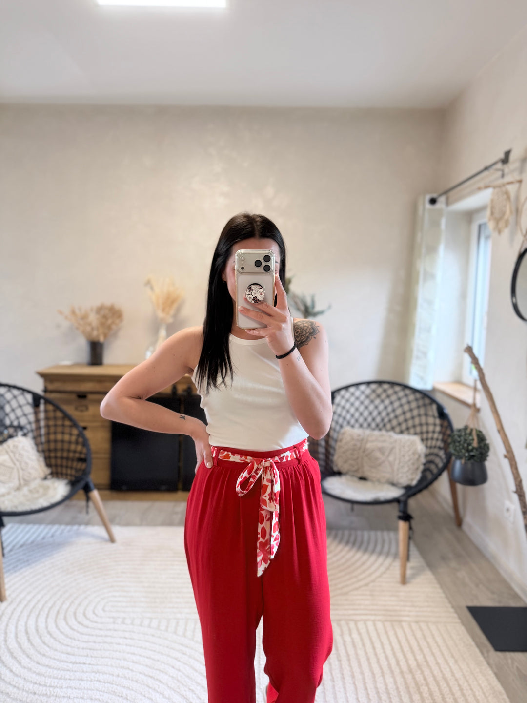 Pantalon Wilma rouge