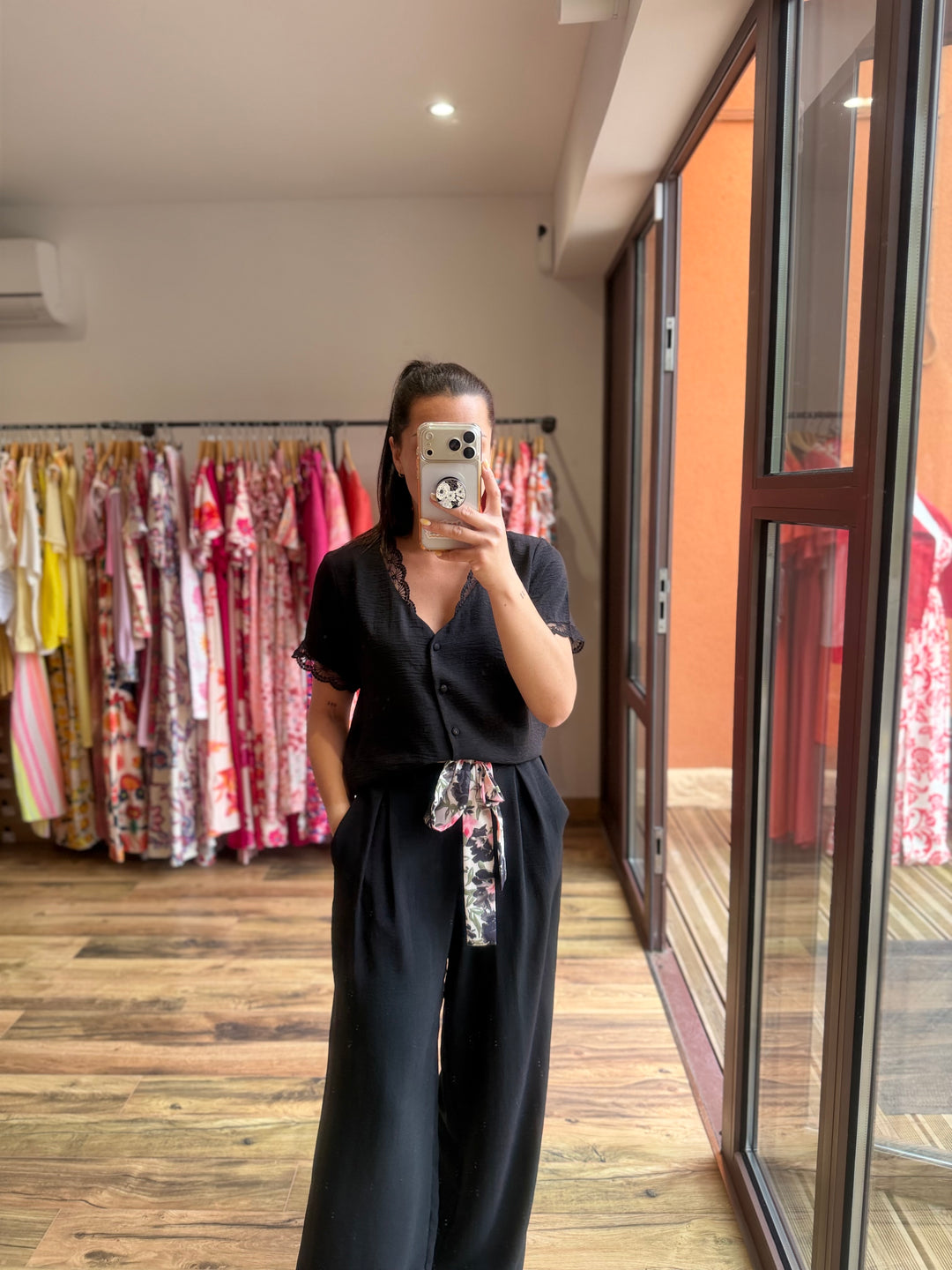 Chemise Mirta noir CURVY