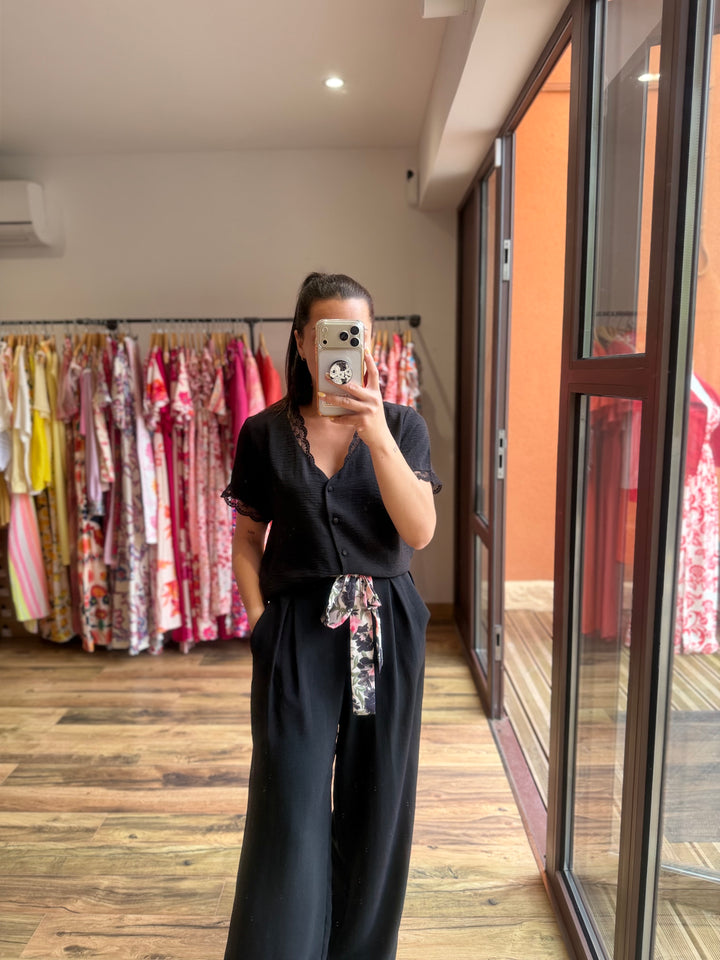 Chemise Mirta noir CURVY