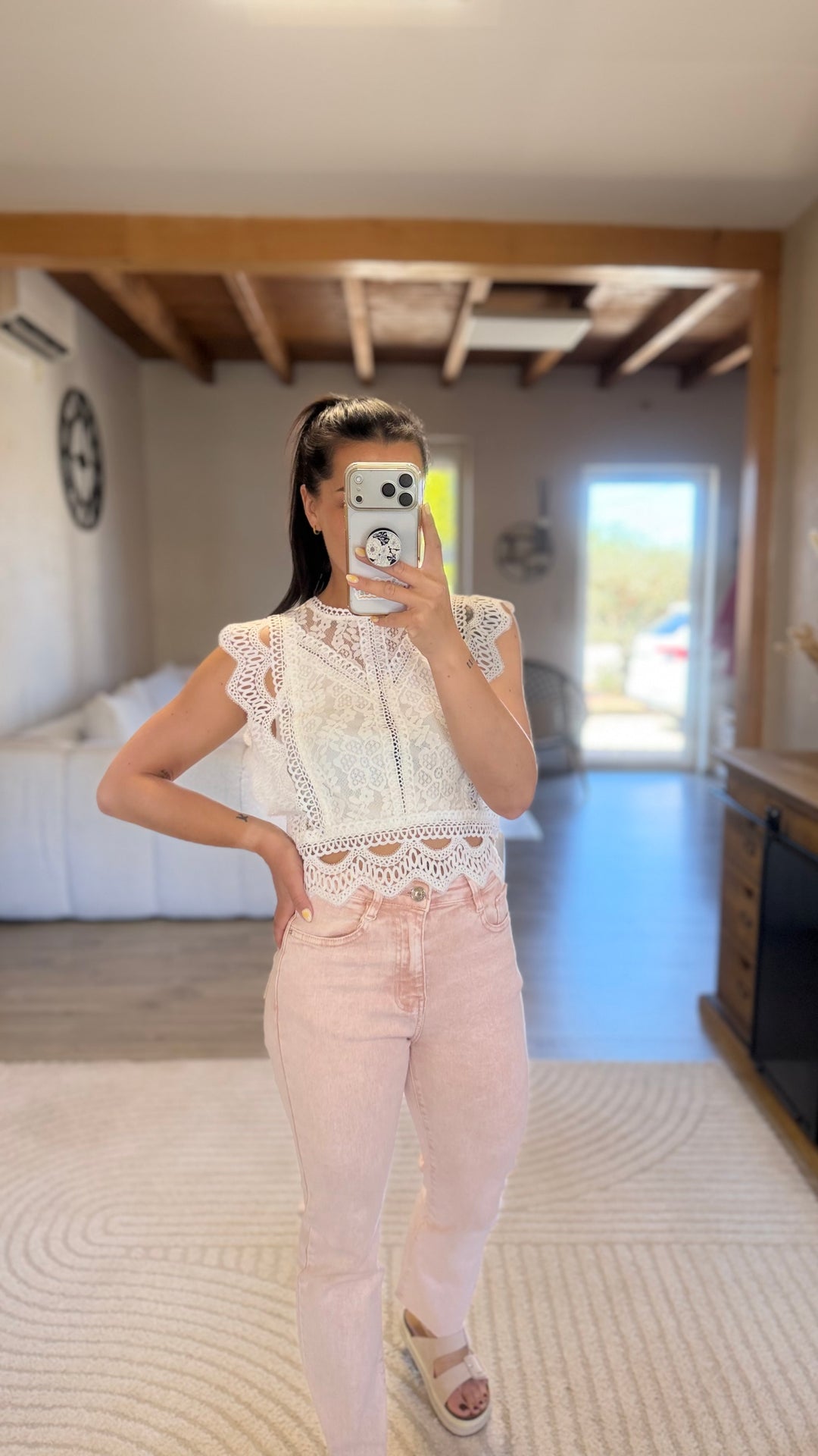 Top Uline blanc