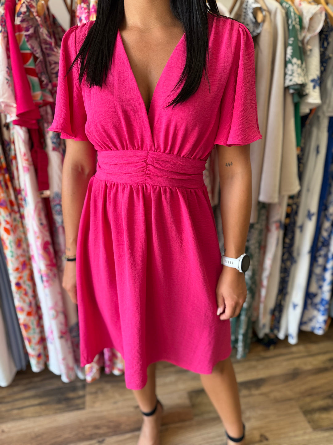 Robe Anail rose CURVY