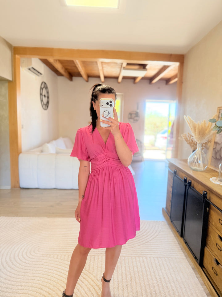 Robe Appo courte rose
