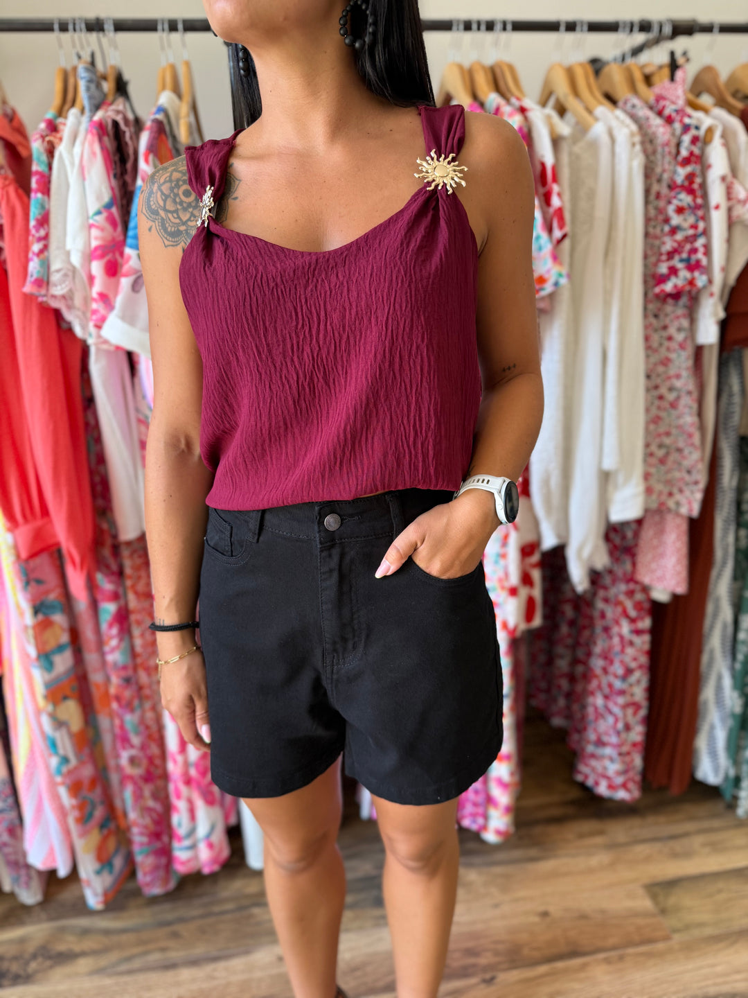 Top Soleya bordeaux