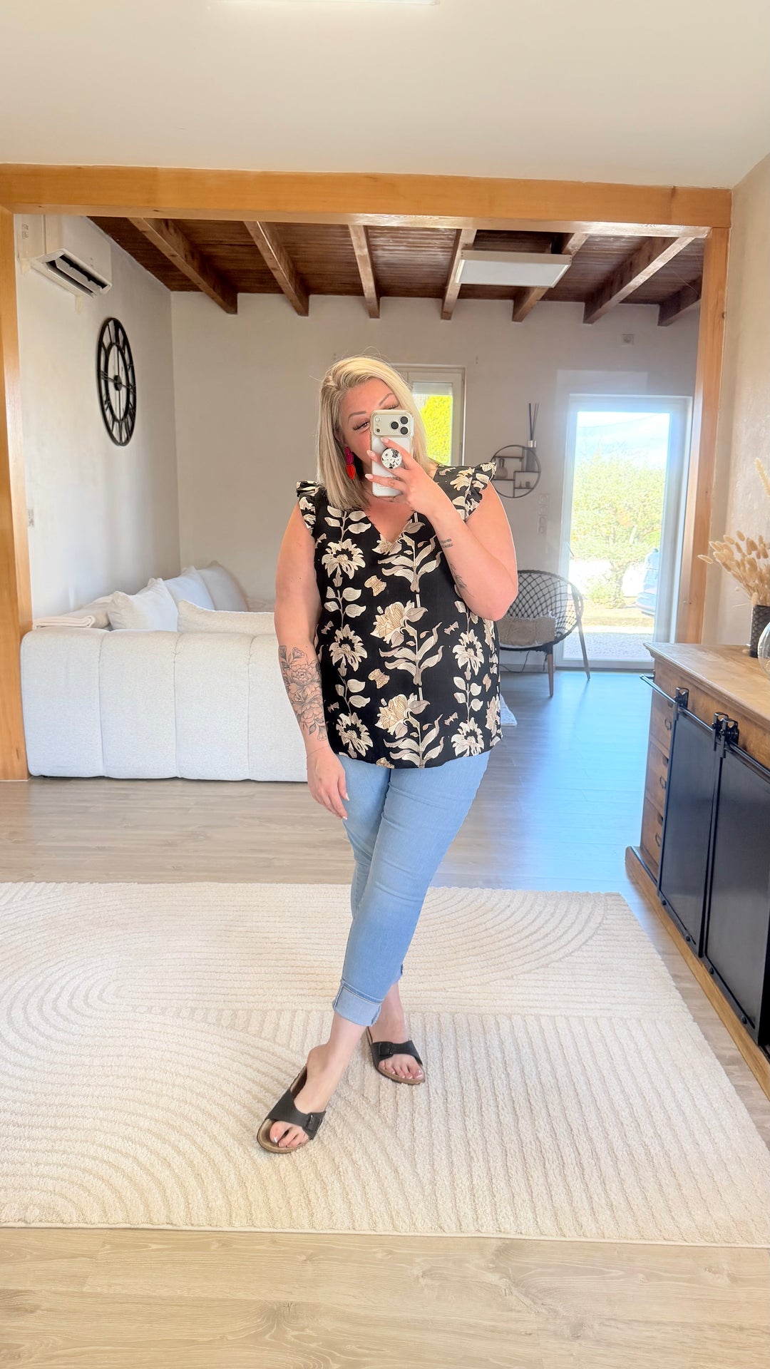 Blouse Flora noir