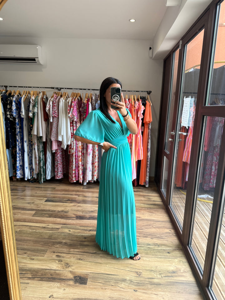 Robe Aglaé turquoise foncé