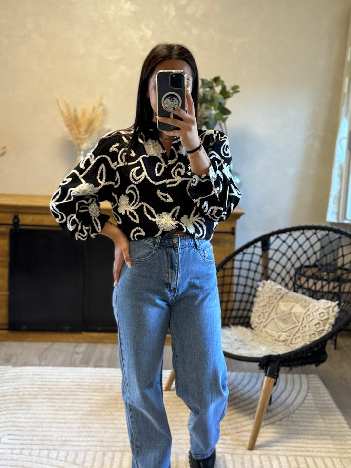 Chemise Jordane noir CURVY