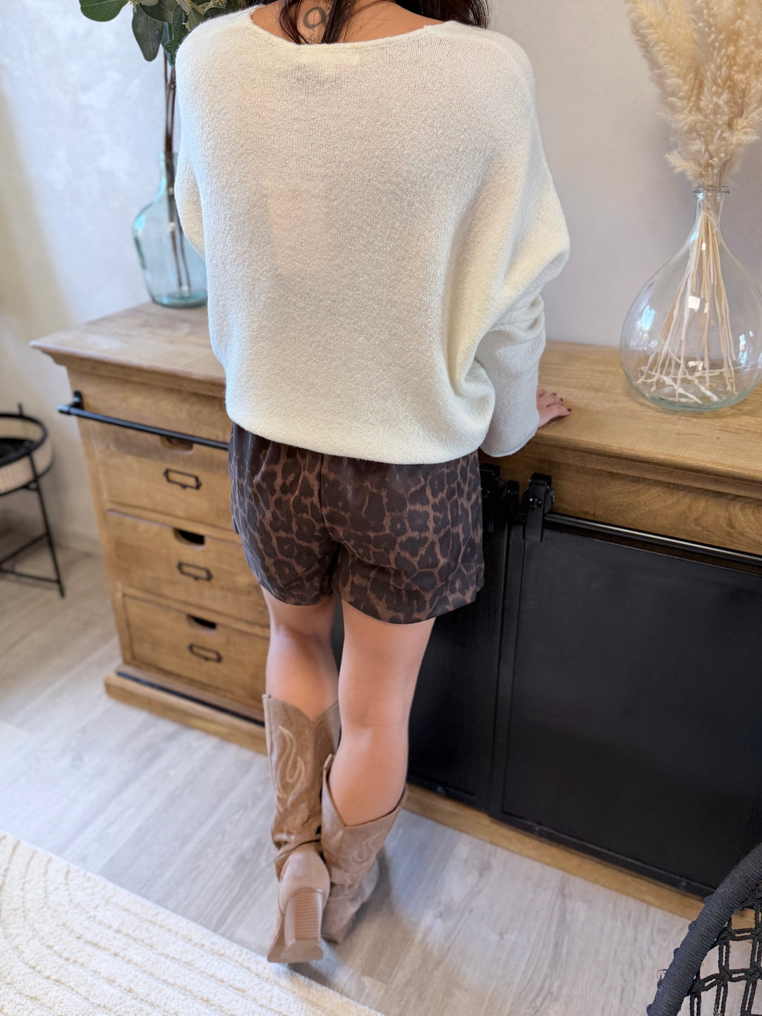 Jupe short Rix léopard