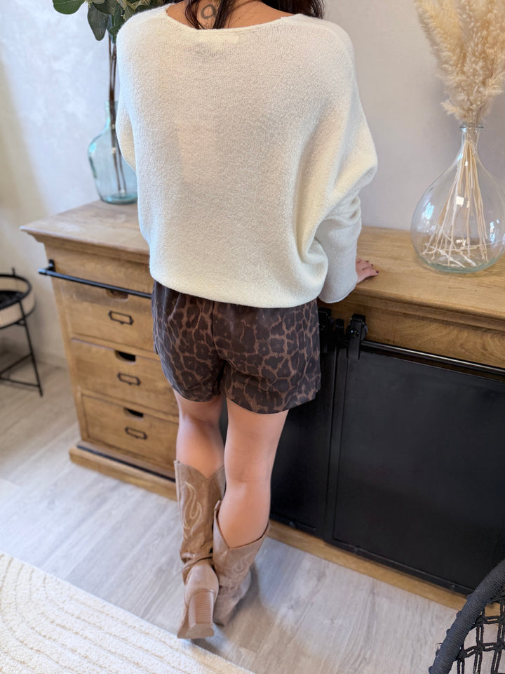 Jupe short Rix léopard