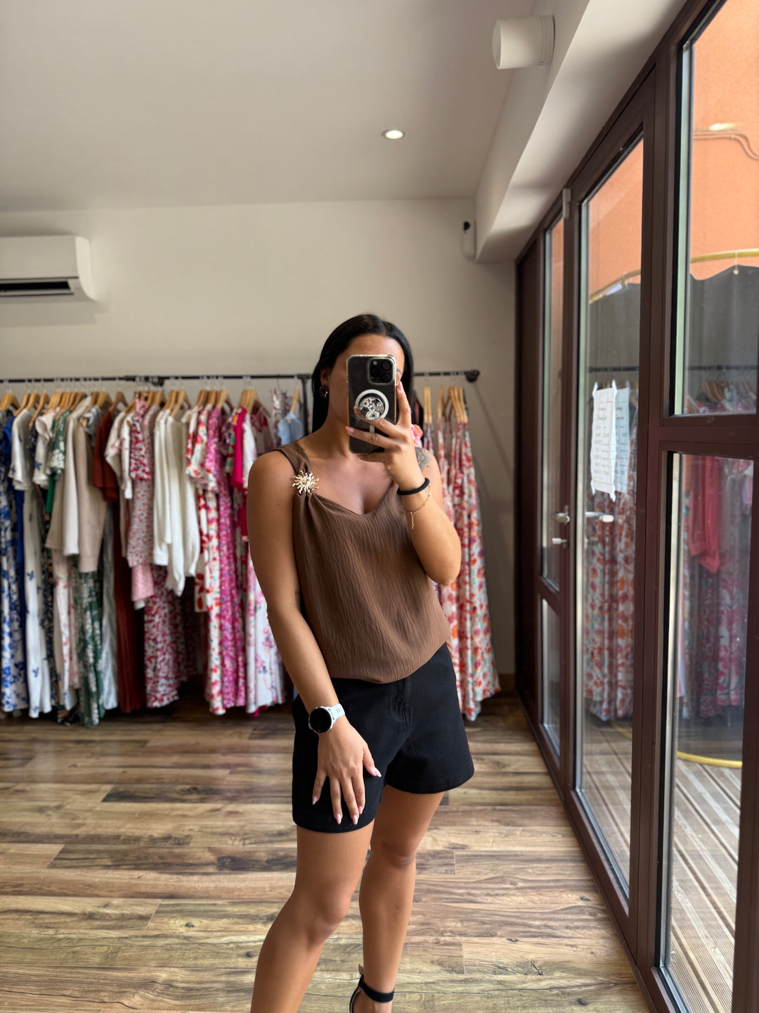 Top Soleya marron
