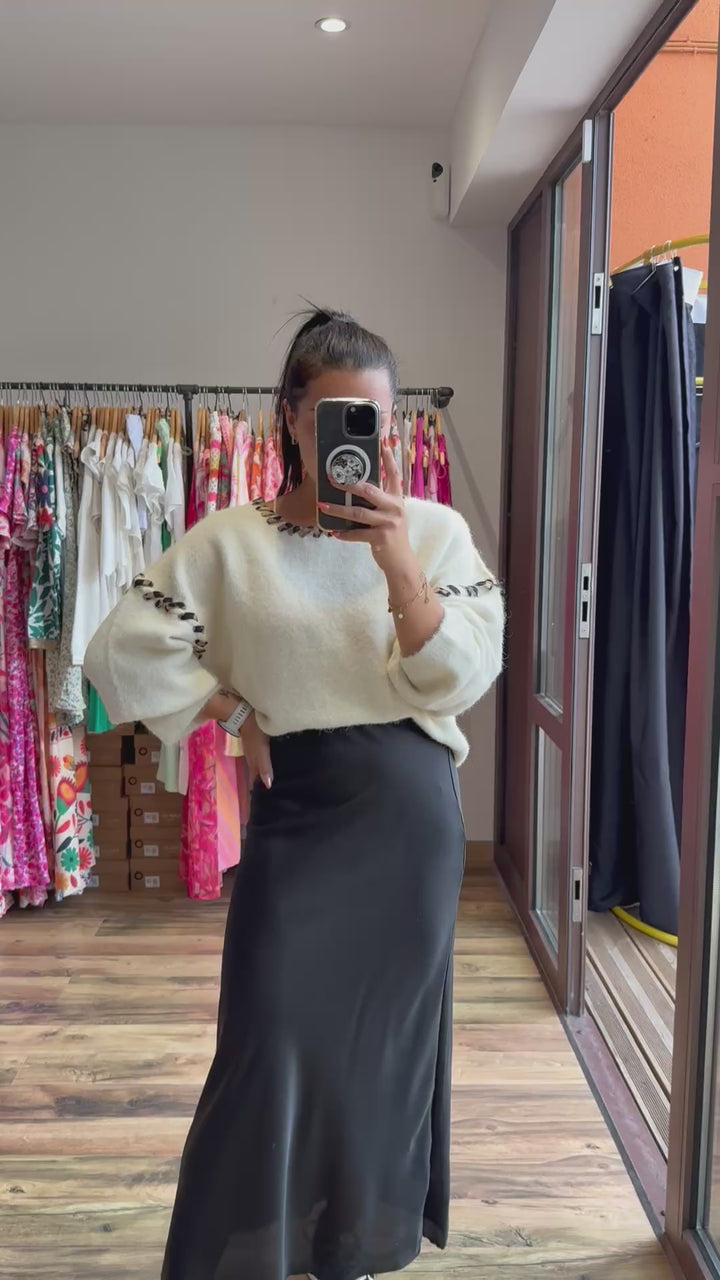 Jupe noir satin
